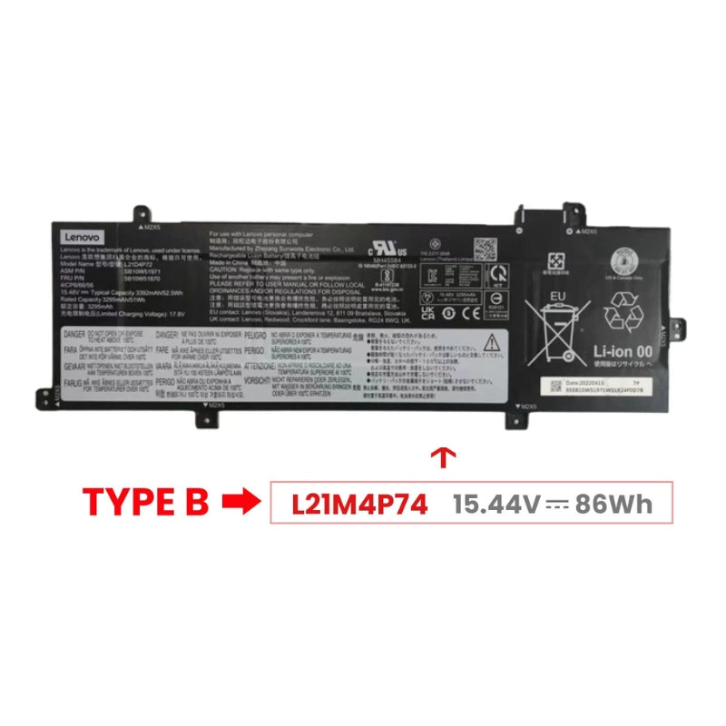 Chargez l&#39;image dans la visionneuse de la galerie, [L21D4P72] Lenovo ThinkPad P16S GEN 1 - Replacement Battery - Polar Tech Australia
