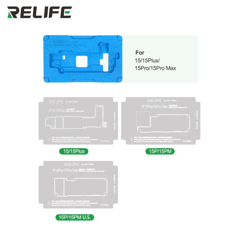 Cargue la imagen en el visor de la galería, [RL-601T] RELIFE iPhone 15 Series Mid-Tier Motherboard Repair Fixture Set - Polar Tech Australia
