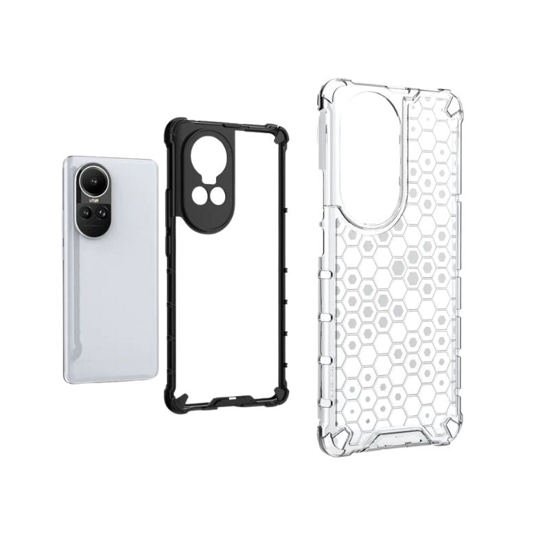 Chargez l&#39;image dans la visionneuse de la galerie, OPPO Reno10 (CPH2531) - Honeycomb Transparent Shockproof Protection Case - Polar Tech Australia
