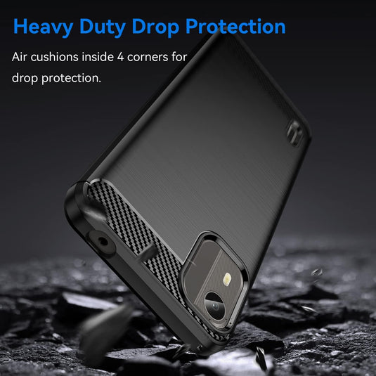 Nokia C12 Pro/C12/C12 Plus - Shield Shockproof Rugged Heavy Duty Case With 2PC 9HD Tempered Glass Screen Protector