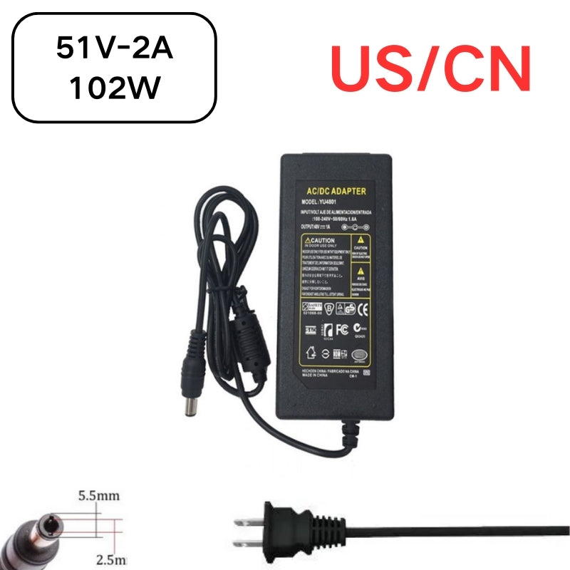 Cargue la imagen en el visor de la galería, [51V-2A][5.5x2.5] Universal Computer/Monitor/CCTV POE Switch - Power Supply Adapter Wall Charger
