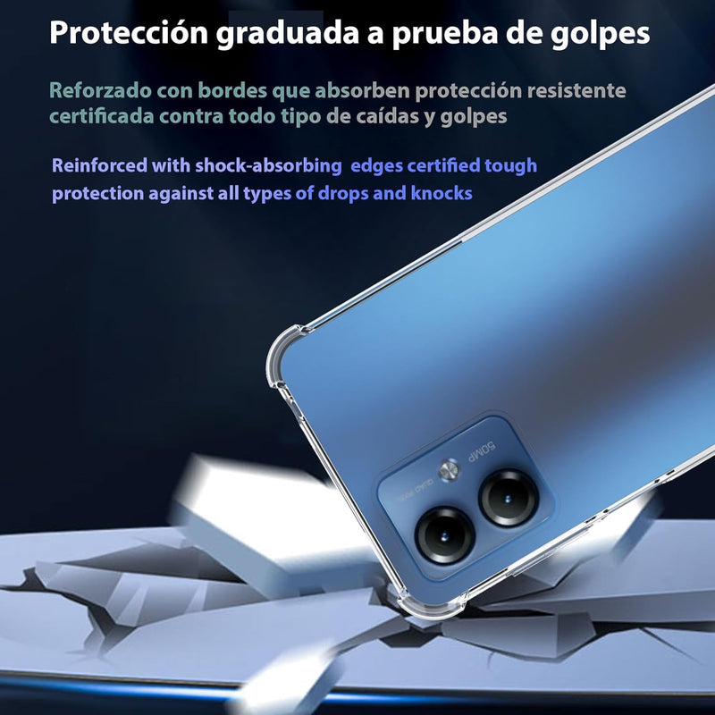 Cargue la imagen en el visor de la galería, Motorola Moto G14 - AirPillow Cushion Transparent Soft Clear TPU Four Corners Protective Case
