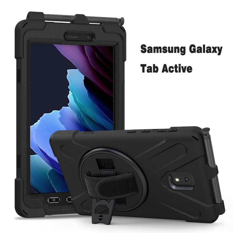 Load image into Gallery viewer, Samsung Galaxy Tab Active 3 &amp; 5 8&quot; 2020 Heavy Duty 360 Degree Rotate Stand Hand Strap Case - Polar Tech Australia
