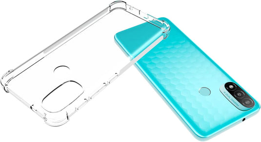 Motorola Moto E20 - AirPillow Cushion Transparent Soft Clear TPU Four Corners Protective Case