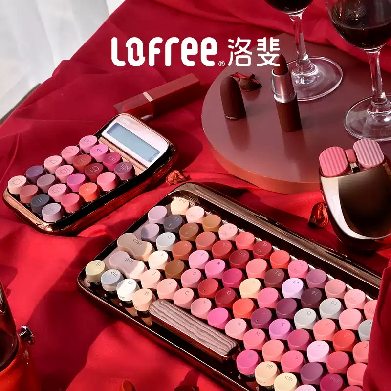 Load image into Gallery viewer, Lofree Lipstick Wireless Bluetooth Mechanical Keyboard Stylish and Portable
