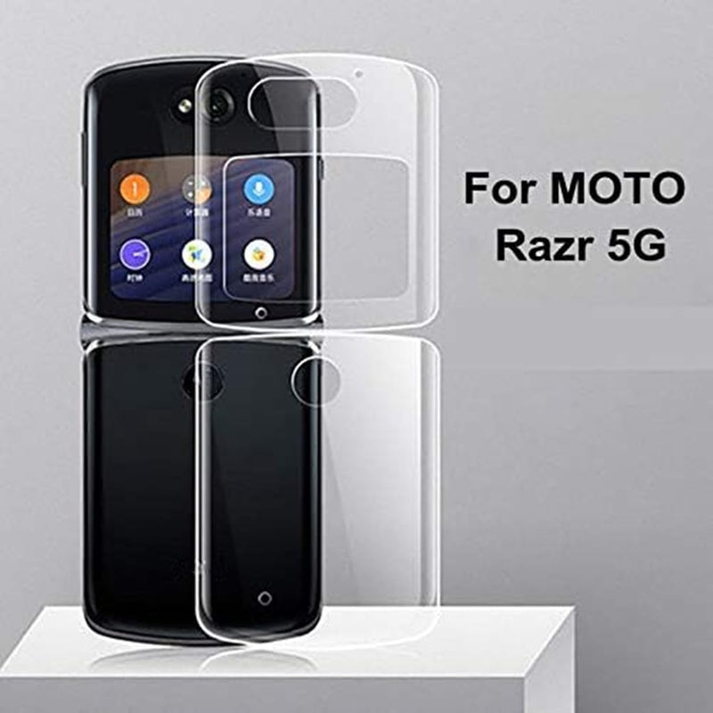 Load image into Gallery viewer, Motorola Moto Razr 5G 2020 - AirPillow Cushion Transparent Soft Clear TPU Case With 2PC 9HD Tempered Glass Screen Protector
