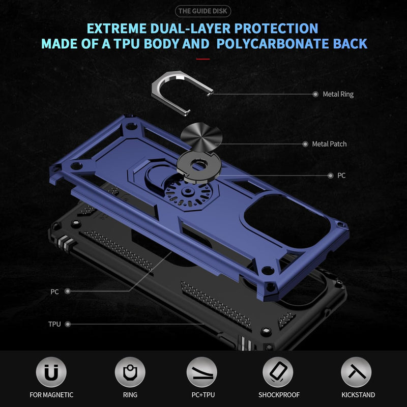 Load image into Gallery viewer, [Built-in 360-degree rotatable ring bracket] Motorola Moto Edge 2024 - Shield Shockproof Rugged Heavy Duty Case
