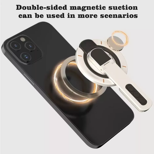 [Double-sided Magnetism] 360 Degree Rotating Desktop Magnetic Phone Stand