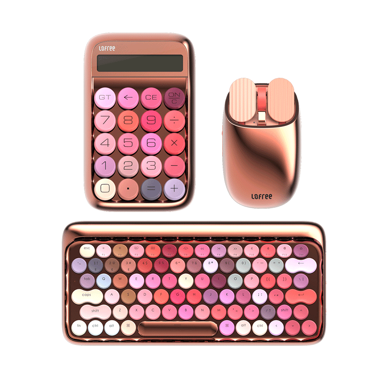 Load image into Gallery viewer, Lofree Lipstick Wireless Bluetooth Mechanical Keyboard Stylish and Portable
