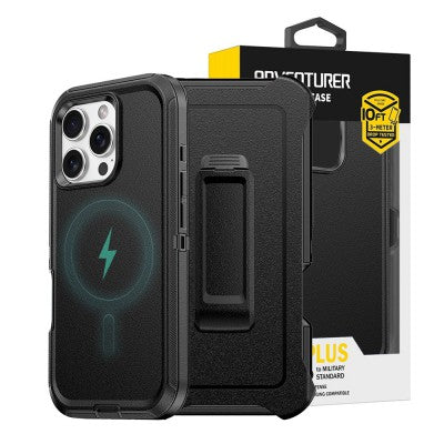 Chargez l&#39;image dans la visionneuse de la galerie, [With Belt Clip][MagSafe Compatible] Apple iPhone 16/16 Plus/16 Pro/16 Pro Max Adventurer Commuter Heavy Duty Drop Proof Case
