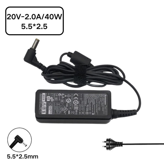 [20V-2.0A/40W][5.5*2.5] Lenovo ldeaPad S9 S9e S10 S10-2 S10e S100 S110 S200 S205  Laptop AC Power Supply Adapter Charger