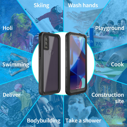 [A-Series] Motorola Moto G Pure (2021) - Redpepper Full Covered Waterproof Heavy Duty Tough Armor Case