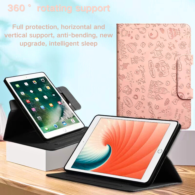 Load image into Gallery viewer, Apple iPad 5/6 9.7&#39;&#39; 5/6th Gen (2017/2018) Smart 360° Degree Rotate Stand Leather Case
