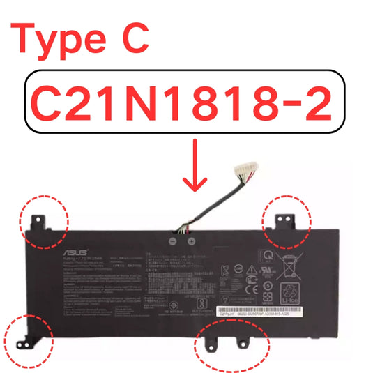 [C21N1818 / C21N1818-1 / C21N1818-2] ASUS VivoBook X412 / X512 / X712 Series - Replacement Battery