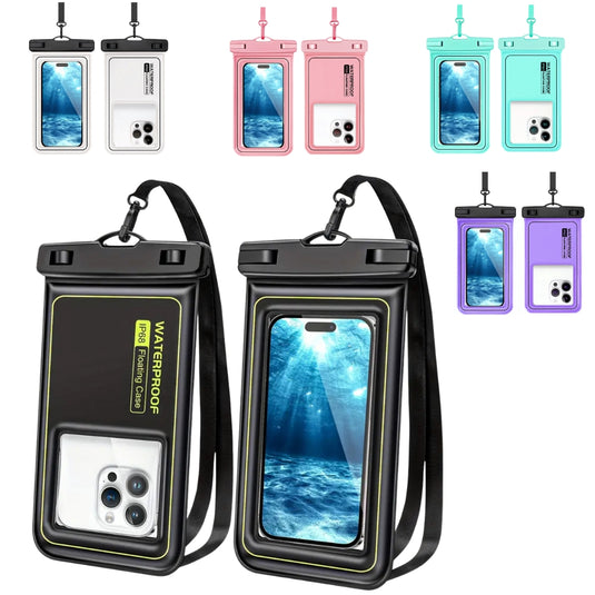 [Waterproof Phone Pouch] iPhone 16/15/14/13/12 Pro Max Plus Samsung Galaxy S24/S23/S22/S21 Google Pixel Etc, Up to 6.9'' - IP68 Universal Floating Float Water Proof Cell Phone Dry Bag Phone Case Protector