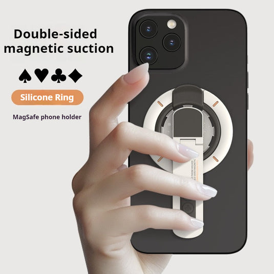 [Double-sided Magnetism] 360 Degree Rotating Desktop Magnetic Phone Stand