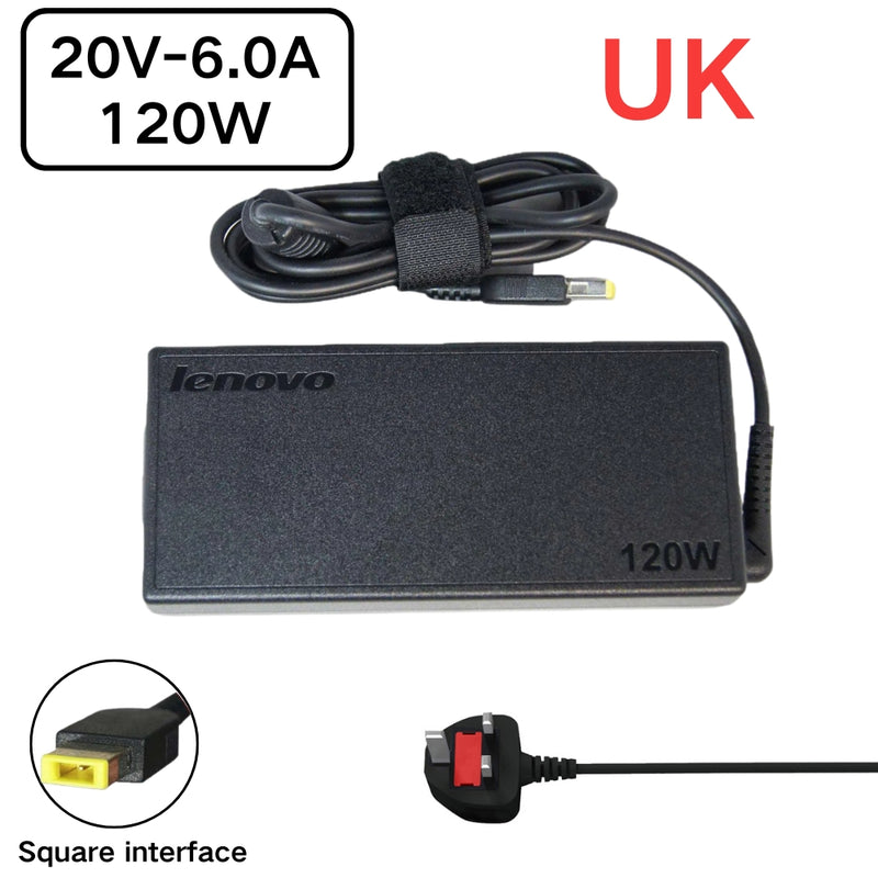 Cargue la imagen en el visor de la galería, [20V-6.0A/120W][Yellow Square] Lenovo 3 SERIES 5 Series Desktop A Series all in ones AC Power Supply Adapter Charger
