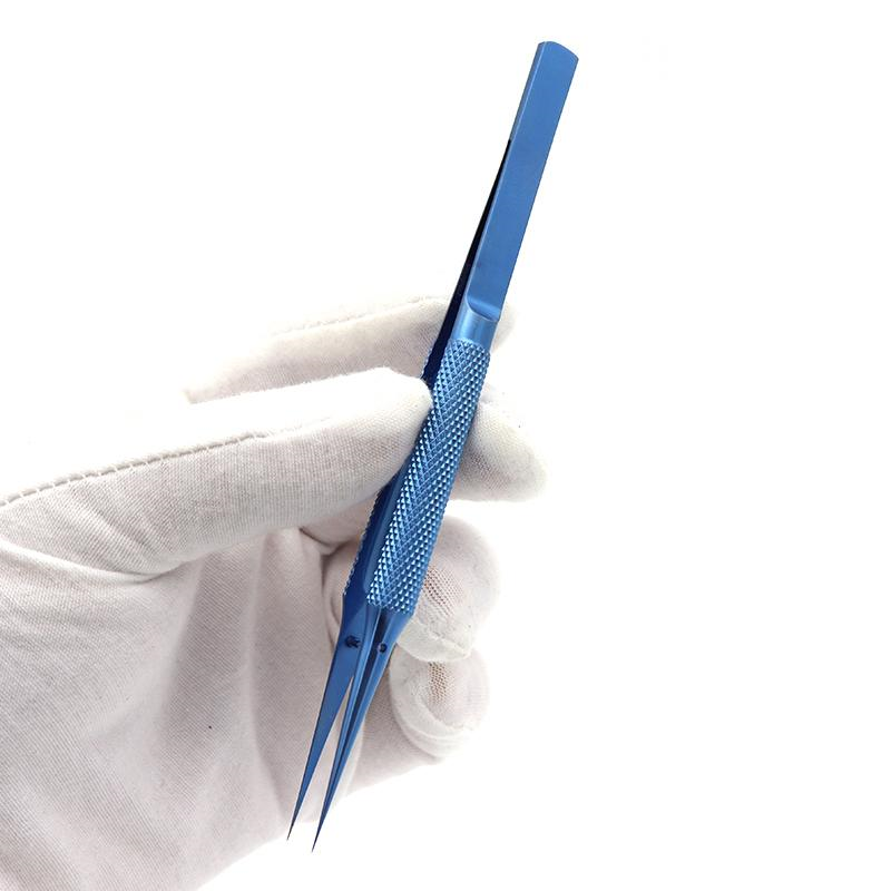 Load image into Gallery viewer, YCS Repair Flyline Tweezers – Titanium Alloy Fine Tip Straight &amp; Bent Tweezers (140mm)
