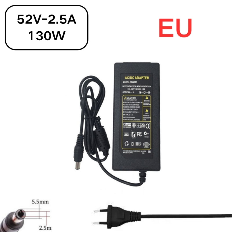 Chargez l&#39;image dans la visionneuse de la galerie, [52V-2.5A][5.5x2.5] Universal Computer/Monitor/CCTV POE Switch - Power Supply Adapter Wall Charger
