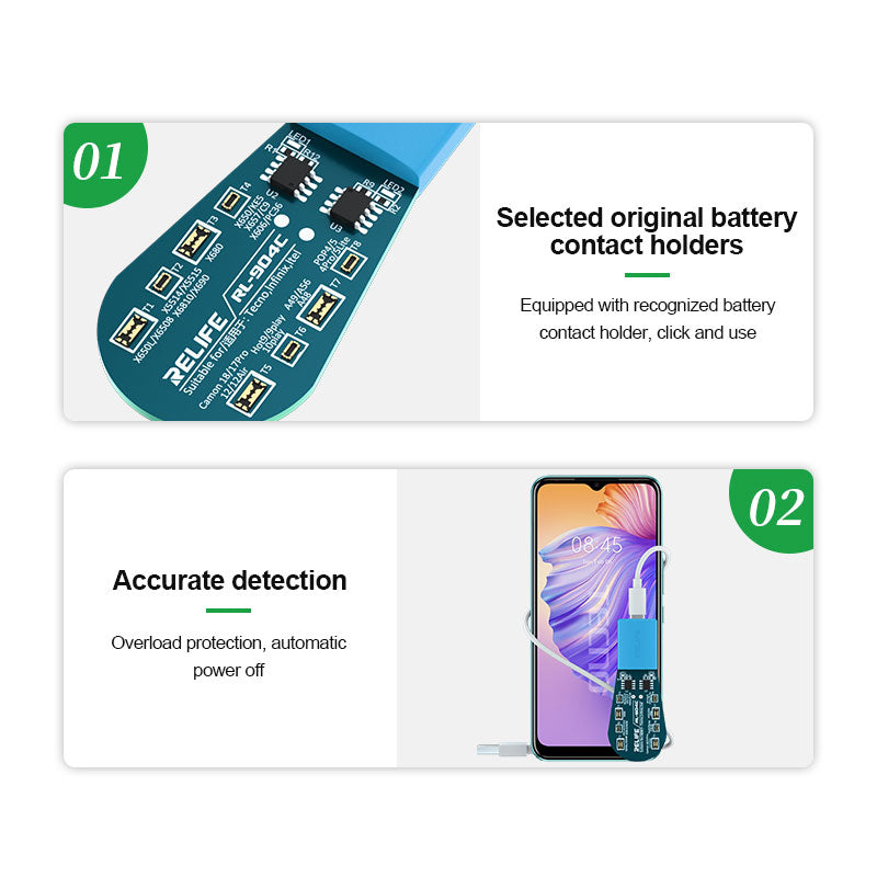 Cargue la imagen en el visor de la galería, [RL-904C] RELIFE Transsion Series Battery Charging Simple Activation Board - Polar Tech Australia
