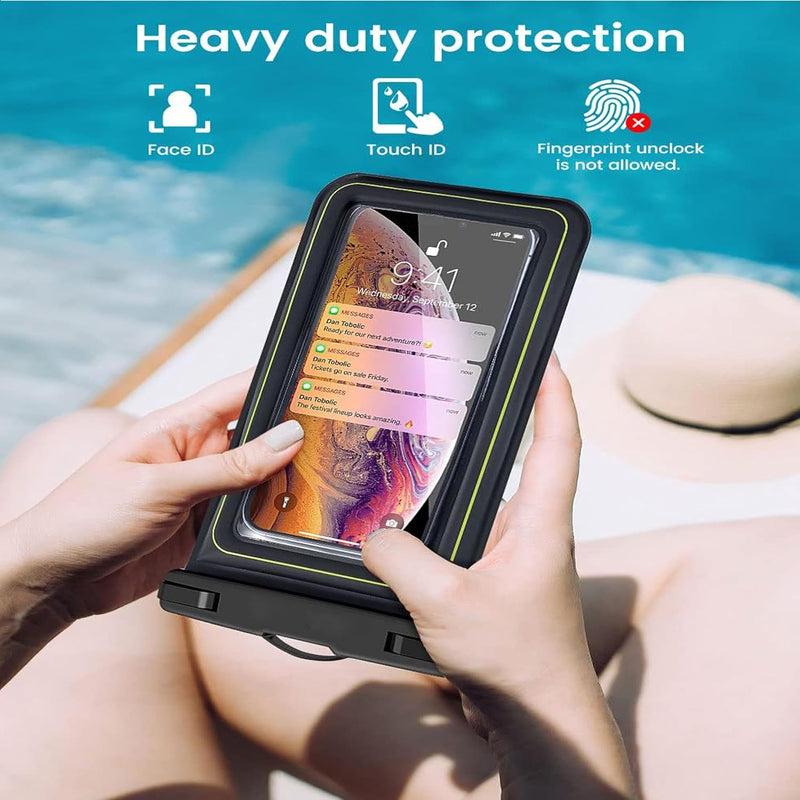 Load image into Gallery viewer, [Waterproof Phone Pouch] iPhone 16/15/14/13/12 Pro Max Plus Samsung Galaxy S24/S23/S22/S21 Google Pixel Etc, Up to 6.9&#39;&#39; - IP68 Universal Floating Float Water Proof Cell Phone Dry Bag Phone Case Protector
