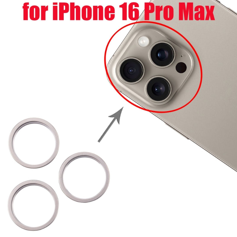 Load image into Gallery viewer, Apple iPhone 16 Pro Max - Rear Camera Glass Lens Metal Outside Protector Hoop Ring
