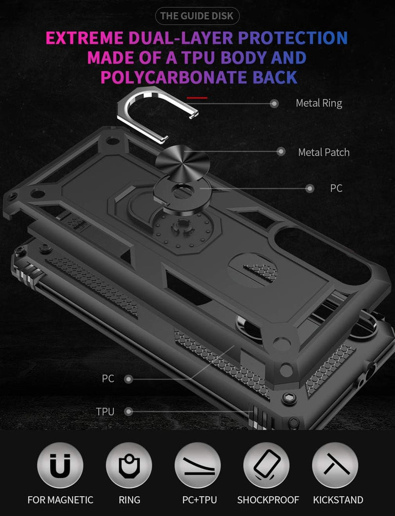 Chargez l&#39;image dans la visionneuse de la galerie, [Magnetic Ring Kickstand] Motorola Moto G Fast - Shield Shockproof Rugged Heavy Duty Case
