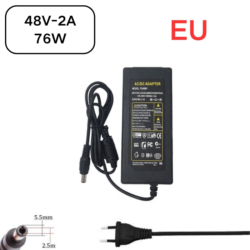 Chargez l&#39;image dans la visionneuse de la galerie, [48V-2A][5.5x2.5] Universal Computer/Monitor/CCTV POE Switch - Power Supply Adapter Wall Charger
