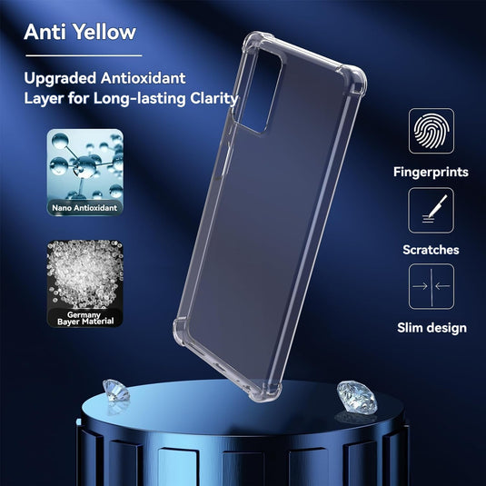 Motorola Moto G34 5G - AirPillow Cushion Transparent Soft Clear TPU Four Corners Protective Case