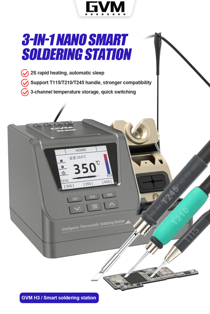 Chargez l&#39;image dans la visionneuse de la galerie, [H3] GVM 3-in-1 Smart Soldering Station - Polar Tech Australia
