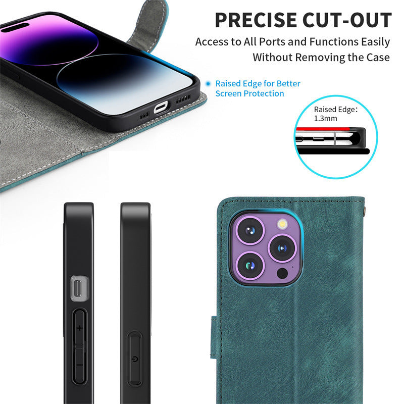 Load image into Gallery viewer, [With Card Solt] Motorola Moto Defy 2 - Flip Folio Case with Card Holders Leather Wallet Case
