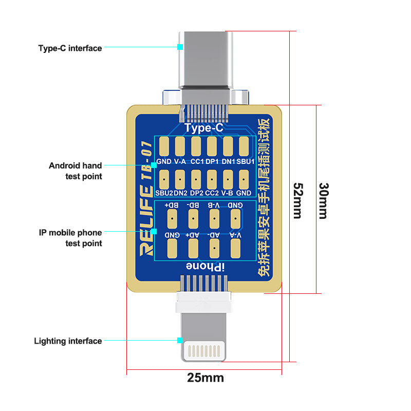 Cargue la imagen en el visor de la galería, [TB-07] RELIFE Disassembly-Free IP Android Phone Charge Interface Test Board - Polar Tech Australia
