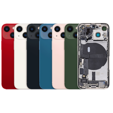 [With Built-in Parts] Apple iPhone 13 Mini - Back Rear Glass Housing Frame Assmmbly