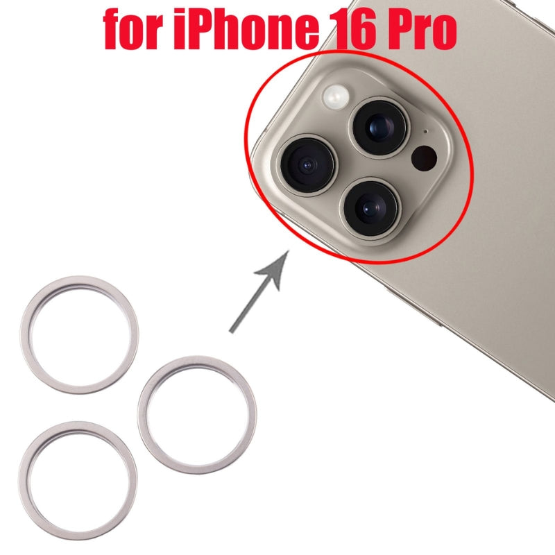 Load image into Gallery viewer, Apple iPhone 16 Pro - Rear Camera Glass Lens Metal Outside Protector Hoop Ring
