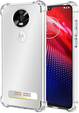 Motorola Moto Z4/Moto Z4 Play/Moto Z4 Force - AirPillow Cushion Transparent Soft Clear TPU Four Corners Protective Case