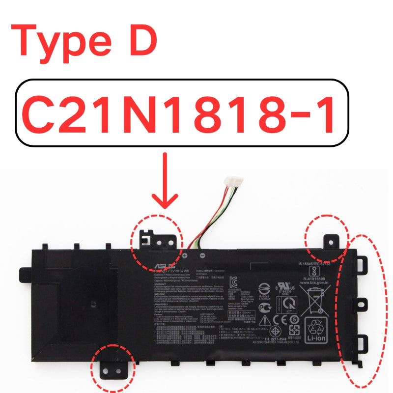 Chargez l&#39;image dans la visionneuse de la galerie, [C21N1818 / C21N1818-1 / C21N1818-2] ASUS VivoBook X412 / X512 / X712 Series - Replacement Battery
