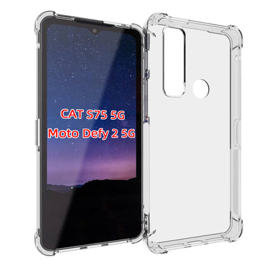 Motorola Moto Defy 2 - AirPillow Cushion Transparent Soft Clear TPU Four Corners Protective Case