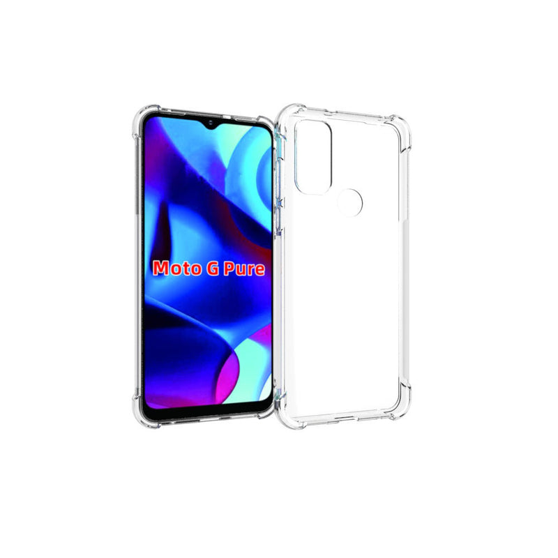 Cargue la imagen en el visor de la galería, Motorola Moto G Pure/Moto G Play 2023 - AirPillow Cushion Transparent Soft Clear TPU Four Corners Protective Case
