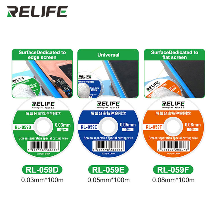 Chargez l&#39;image dans la visionneuse de la galerie, [RL-059D/E/F] RELIFE Screen Separation Special Cutting Wire - Polar Tech Australia
