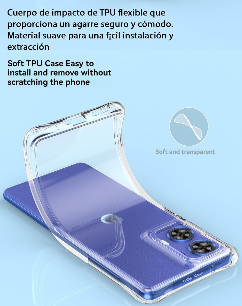 Cargue la imagen en el visor de la galería, Motorola Moto G85 5G/S50 Neo - AirPillow Cushion Transparent Soft Clear TPU Four Corners Protective Case
