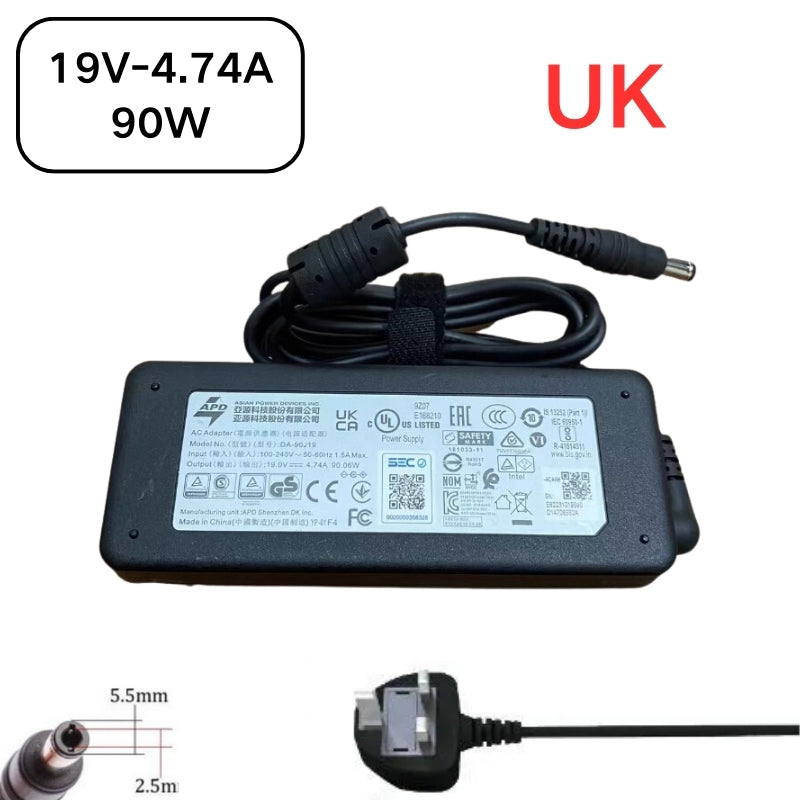 Load image into Gallery viewer, [19V-4.74A/90W][5.5x2.5] Gigabyte Q1432A Laptop AC Power Supply Adapter Charger
