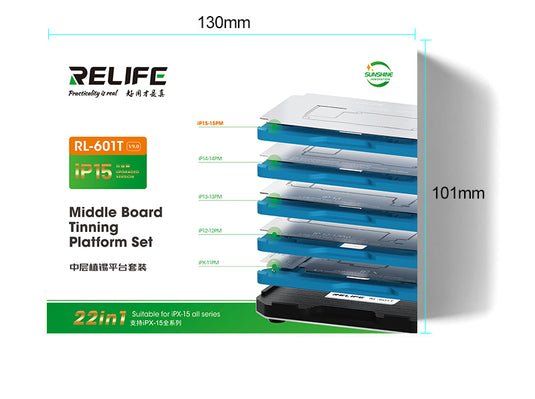 [RL-601T] RELIFE 22-in-1 iPhone Mid-Tier Motherboard Repair Fixture Set - Polar Tech Australia