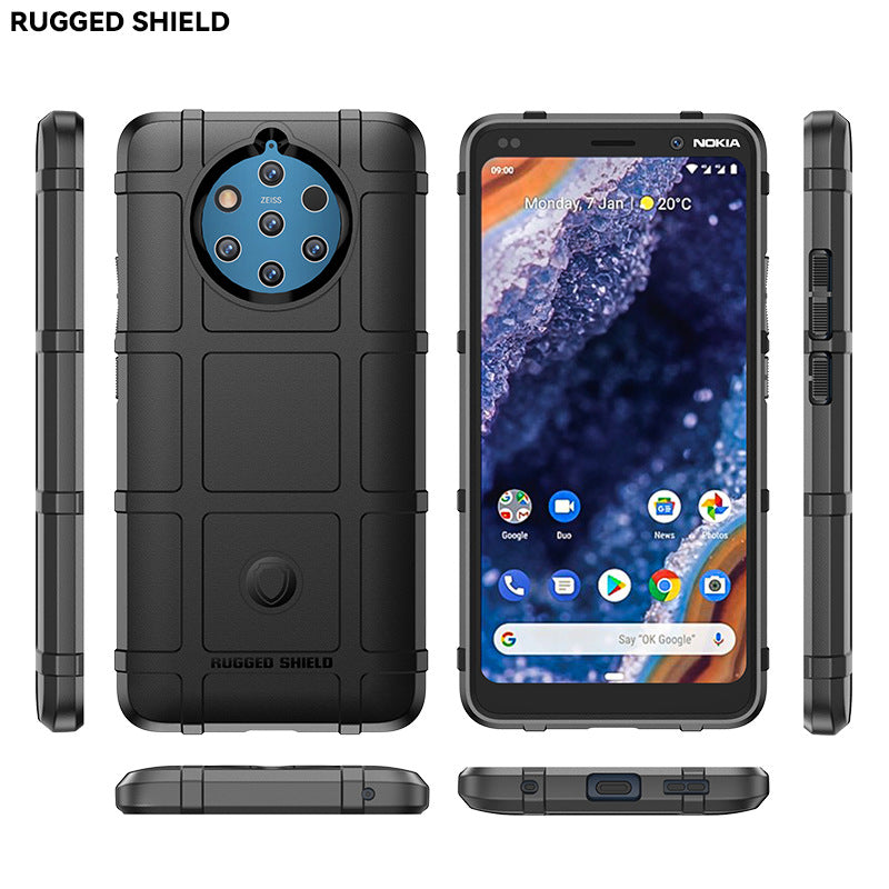 Load image into Gallery viewer, Nokia 9 PureView - Shield Shockproof Rugged Heavy Duty Case With 2PC 9HD Tempered Glass Screen Protector
