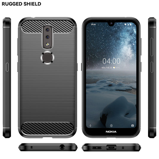 Nokia 4.2 - Shield Shockproof Rugged Heavy Duty Case With 2PC 9HD Tempered Glass Screen Protector