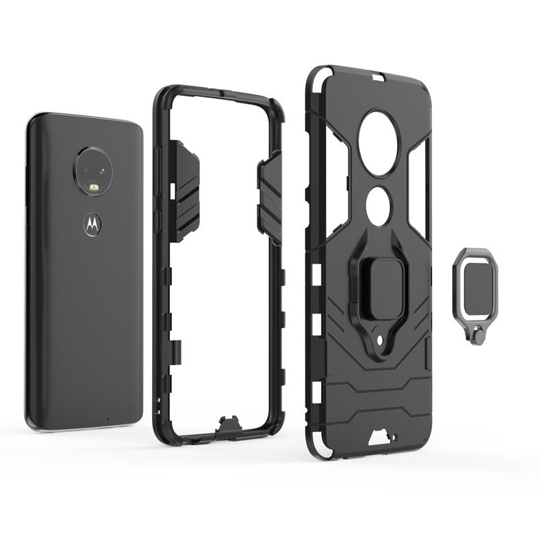 Chargez l&#39;image dans la visionneuse de la galerie, [Magnetic Kickstand] Motorola Moto G7/G7 Plus - Shield Shockproof Rugged Heavy Duty Case
