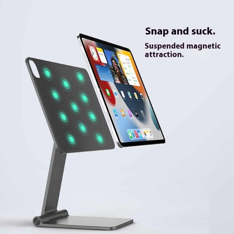 Chargez l&#39;image dans la visionneuse de la galerie, Magnetic wireless charging iPad stand with 18W contacts for charging magnetic tablets
