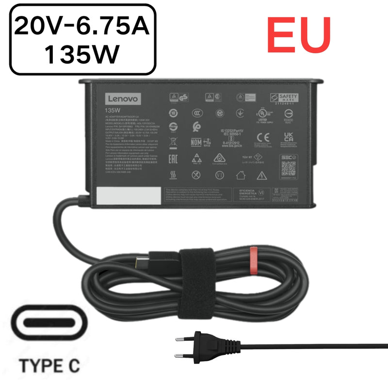 Cargue la imagen en el visor de la galería, [20V-6.75A/135W][Type C] Lenovo Thinkpad Laptop AC Power Supply Adapter Charger
