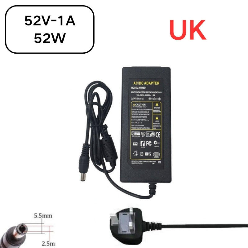 Load image into Gallery viewer, [52V-1A][5.5x2.5] Universal Computer/Monitor/CCTV POE Switch - Power Supply Adapter Wall Charger
