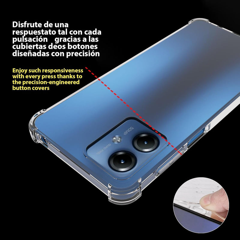 Cargue la imagen en el visor de la galería, Motorola Moto G14 - AirPillow Cushion Transparent Soft Clear TPU Four Corners Protective Case
