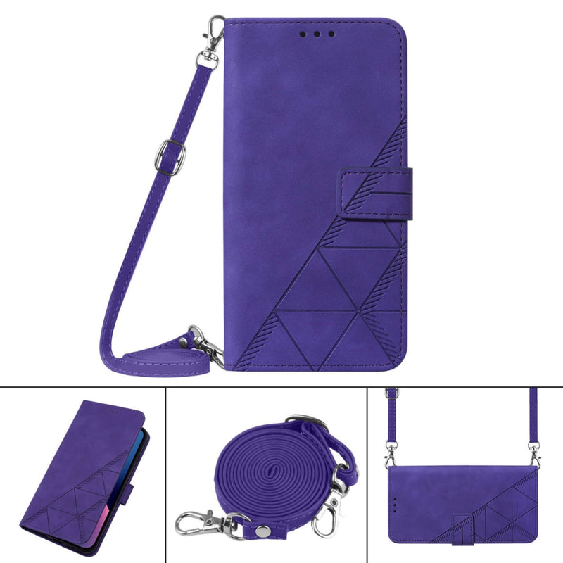 Cargue la imagen en el visor de la galería, [With Shoulder Strap] [With Card Slot] Motorola Moto G Play 2023/G Power 2022 - PU leather Crossbody Wallet Style Shockproof Phone Case
